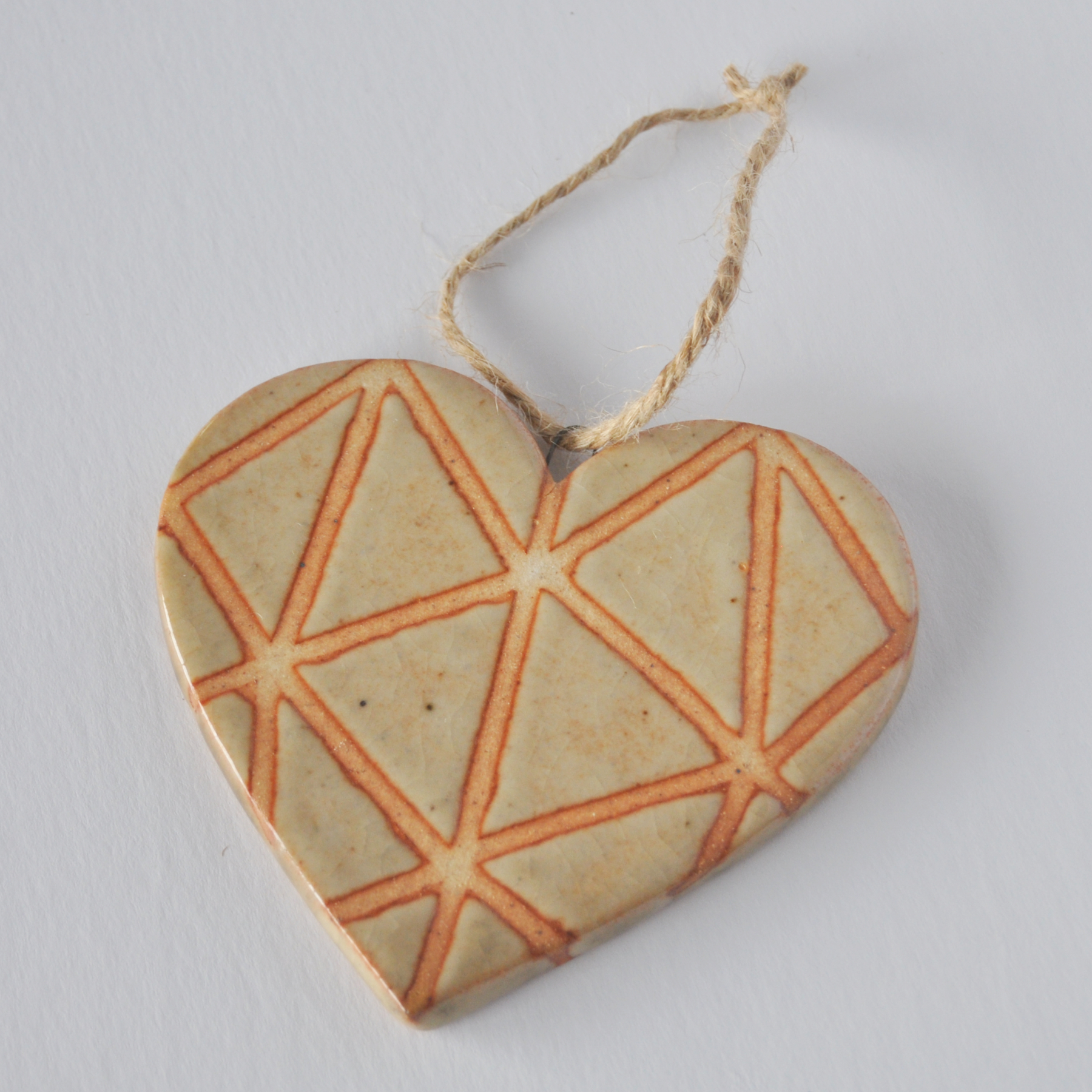 Grid heart ornament